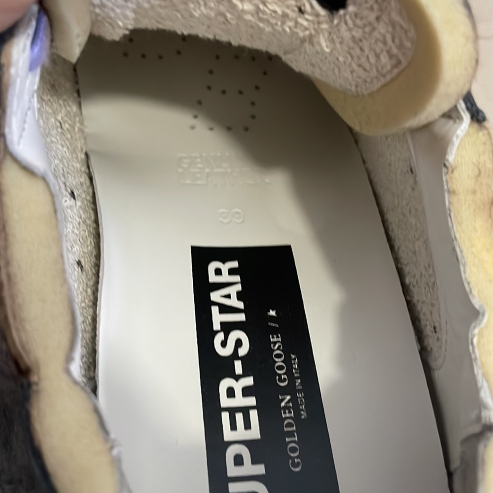 AUTHENTIC GOLDEN GOOSE Leopard-print Calf Hair Sneakers Size 39 - Picture 5 of 5